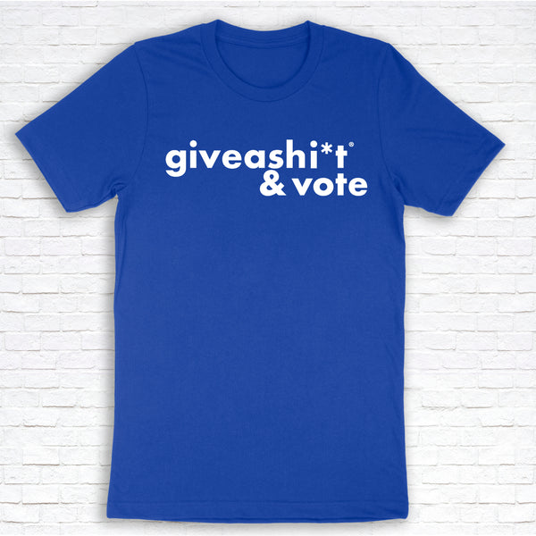 Giveashi*t & Vote logo t-shirt (Royal Blue)