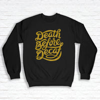 Death Before Decaf by Nate Azark (Crewneck Sweatshirt)
